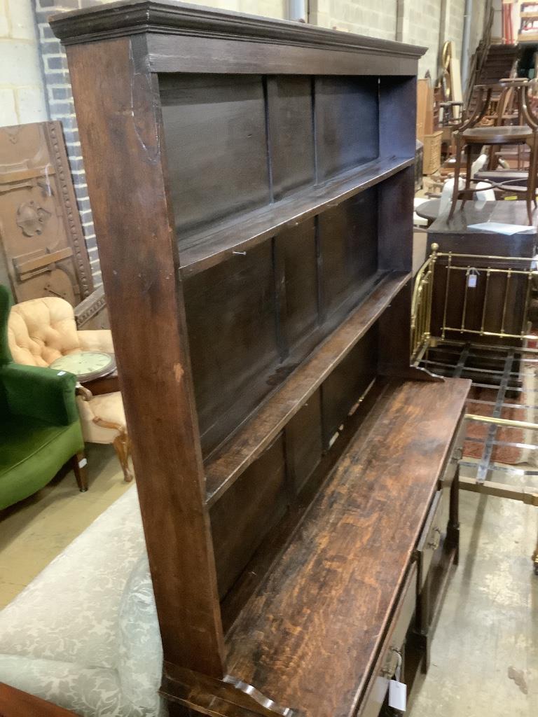 A mid 18th century oak dresser